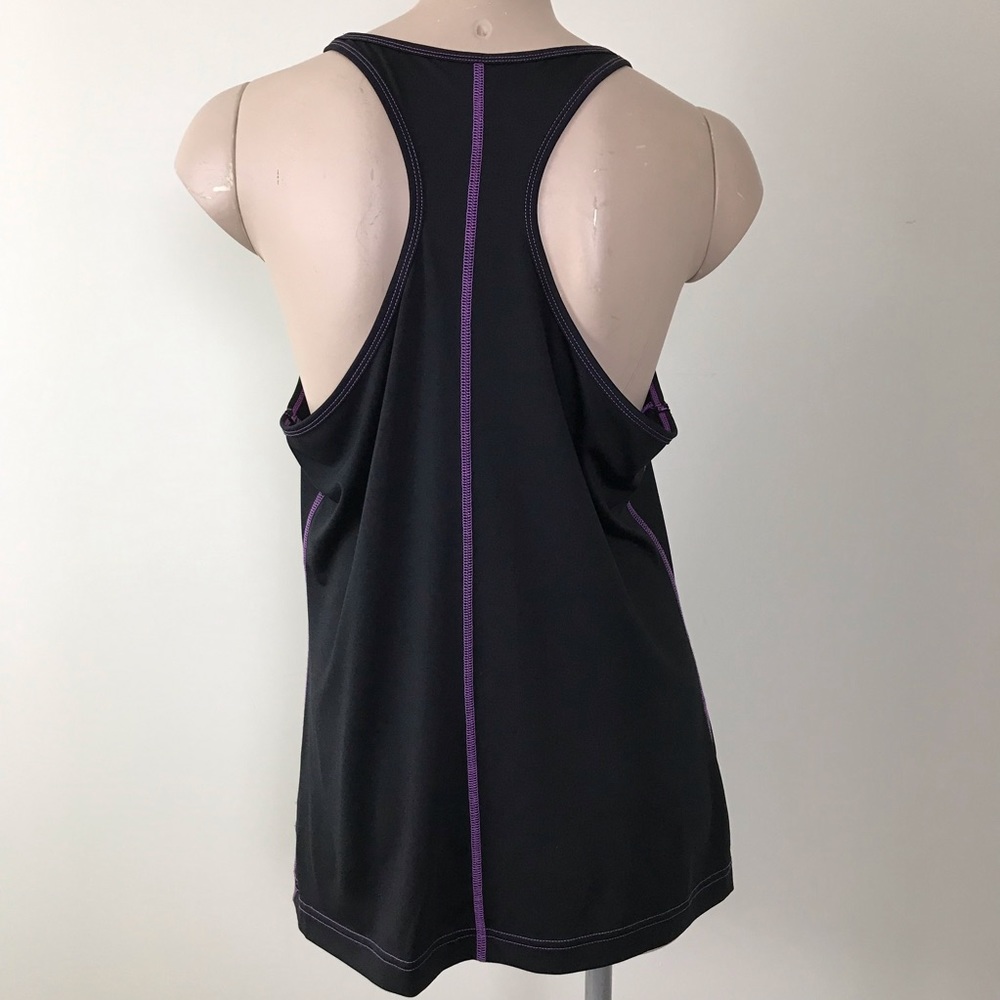 Gap Black/Purple Active Racerback Tank Top